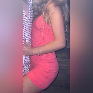 Plain Pink Mini Dress